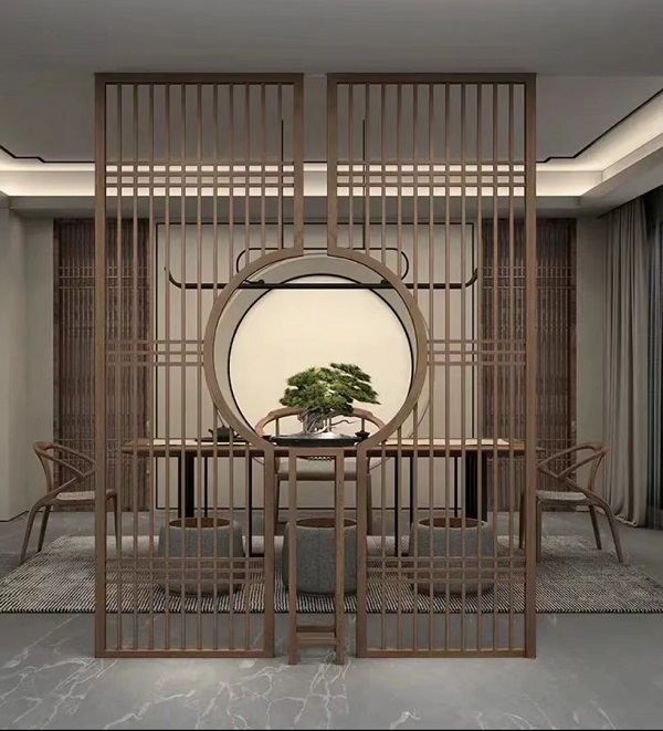 仿古銅色屏風